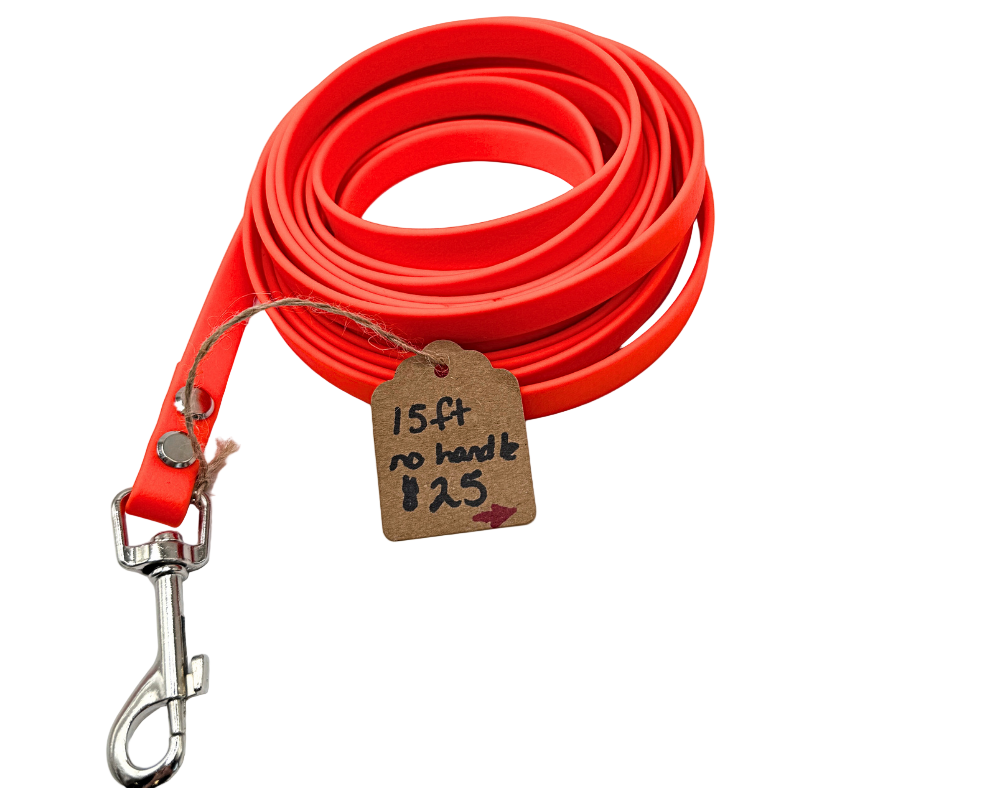 15ft Biothane Drag Line (No Handle) - 1/2" Wide