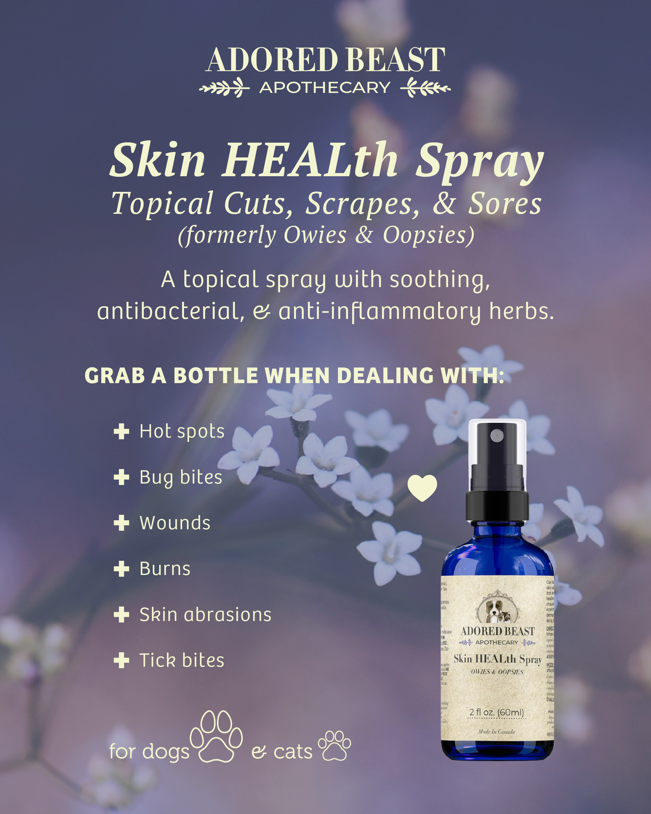 Skin HEALth Spray | Topical Cuts, Scrapes, and Sores
